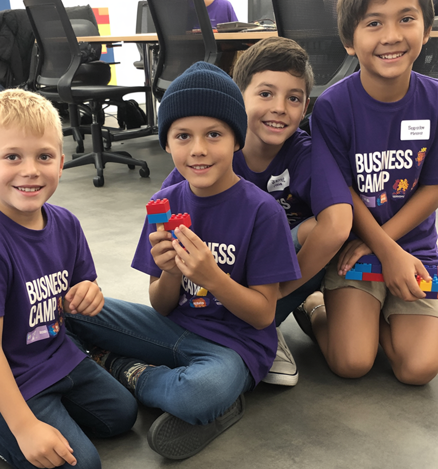 A diverse group of children at a modern Toronto summer camp